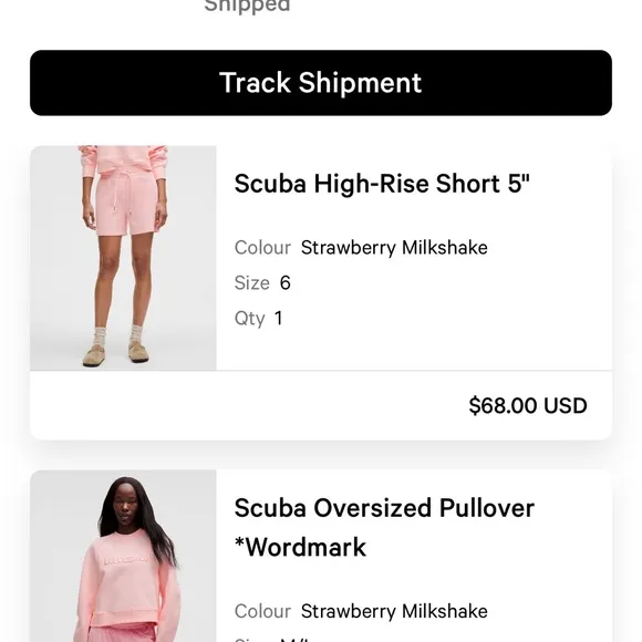 Lululemon Scuba HR Shirts in Milkshake
