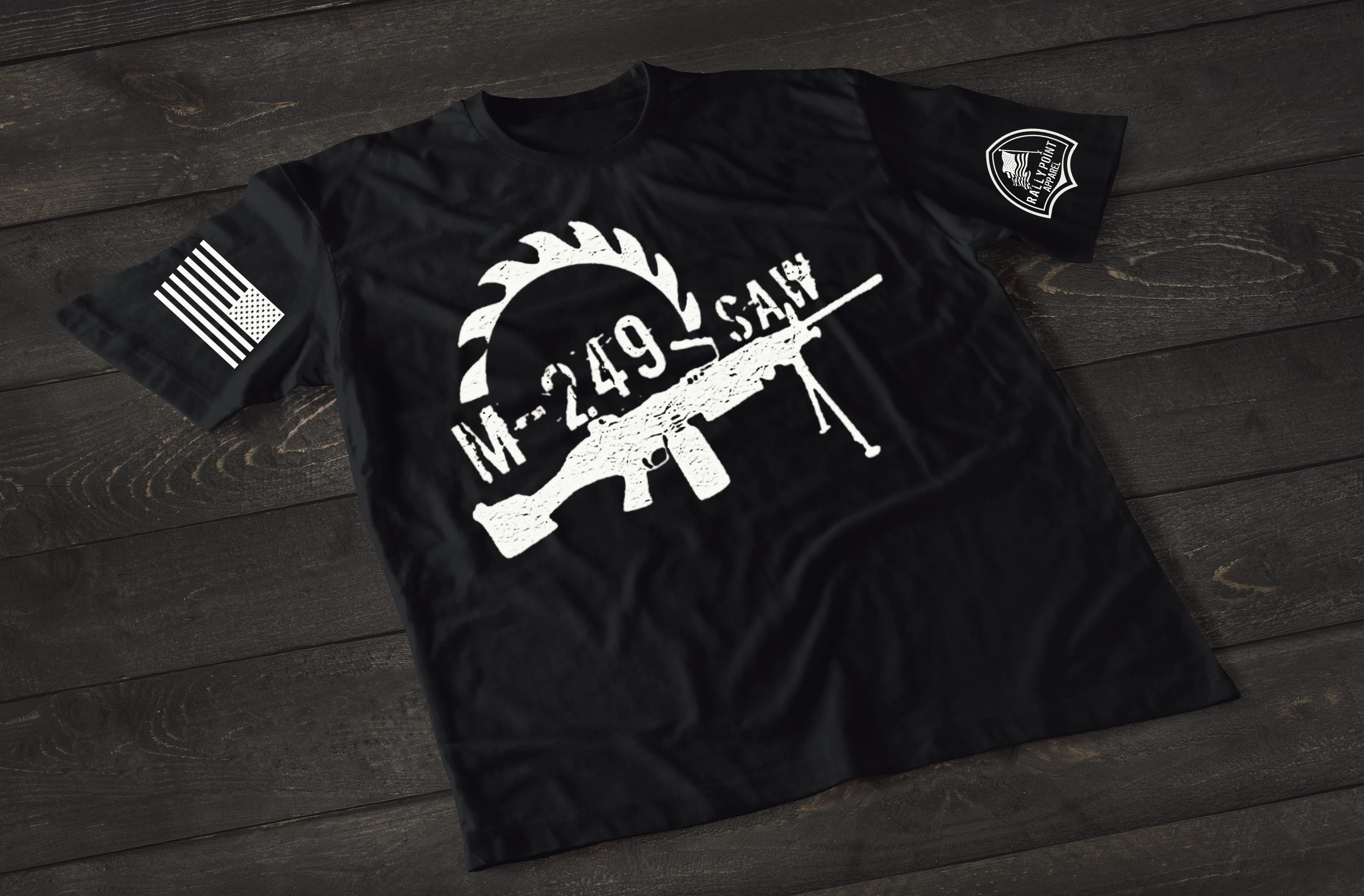 M-249 Saw Pro-Gun Patriotic Shirt