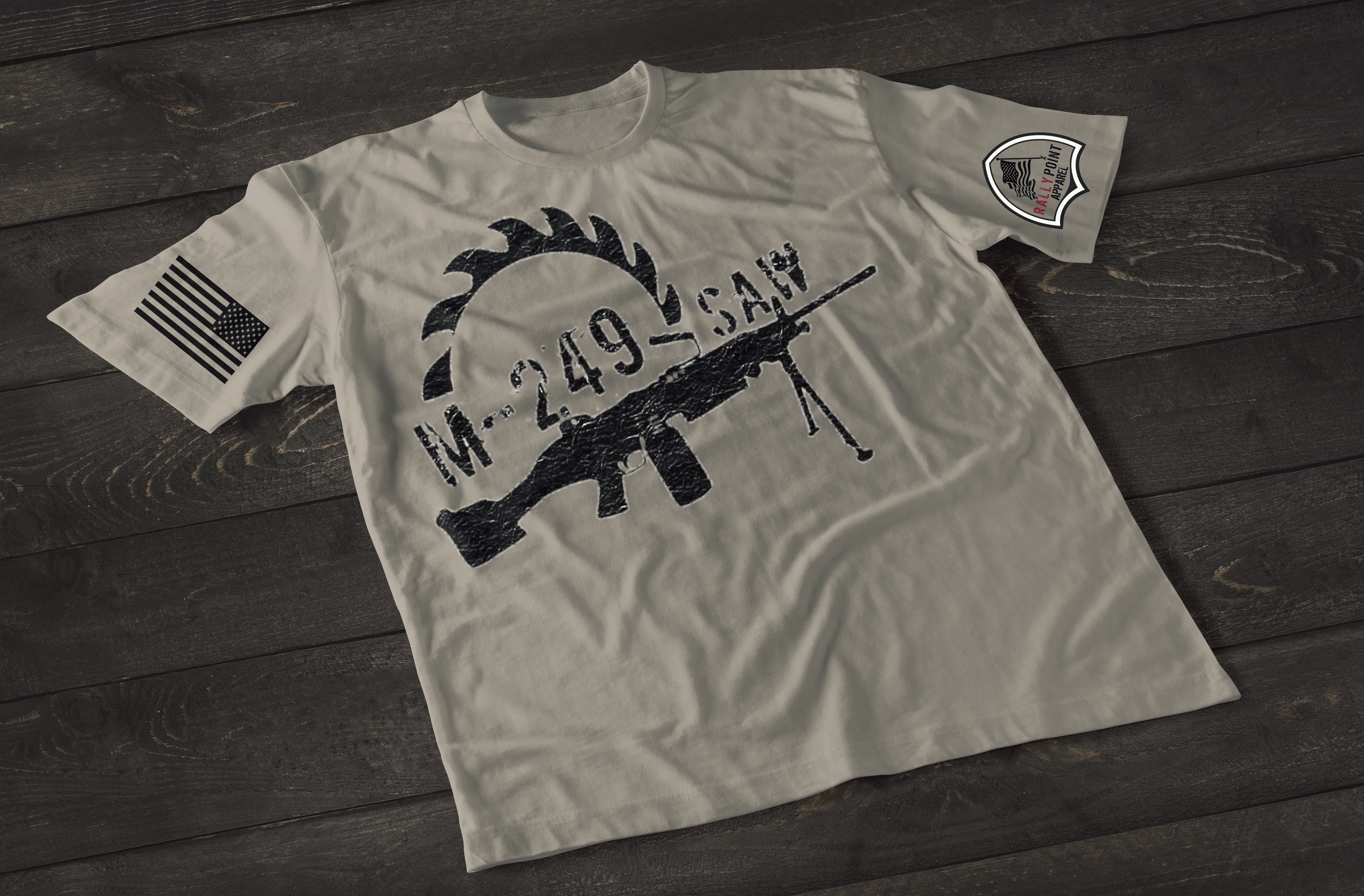 M-249 Saw Pro-Gun Patriotic Shirt