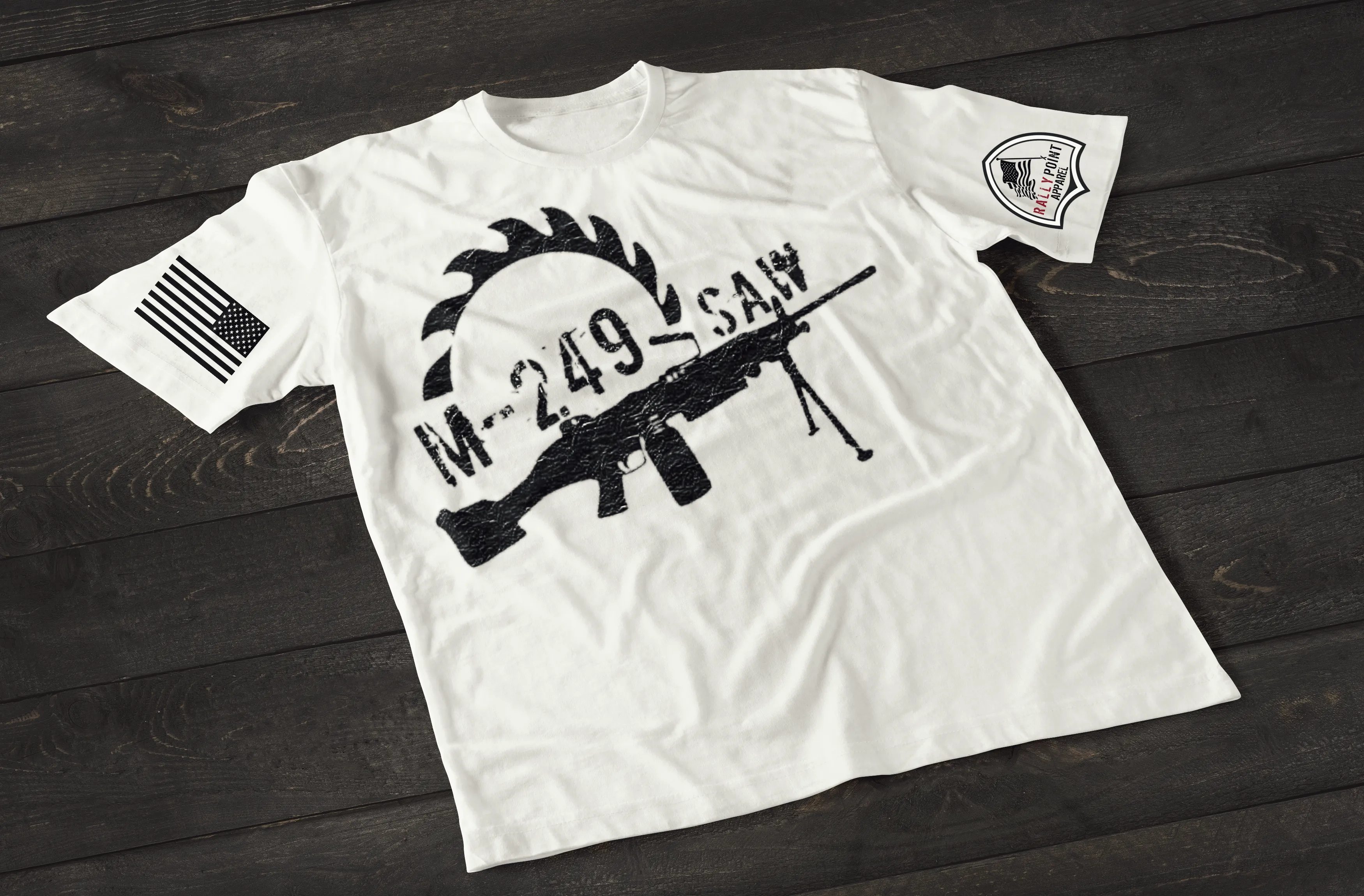M-249 Saw Pro-Gun Patriotic Shirt