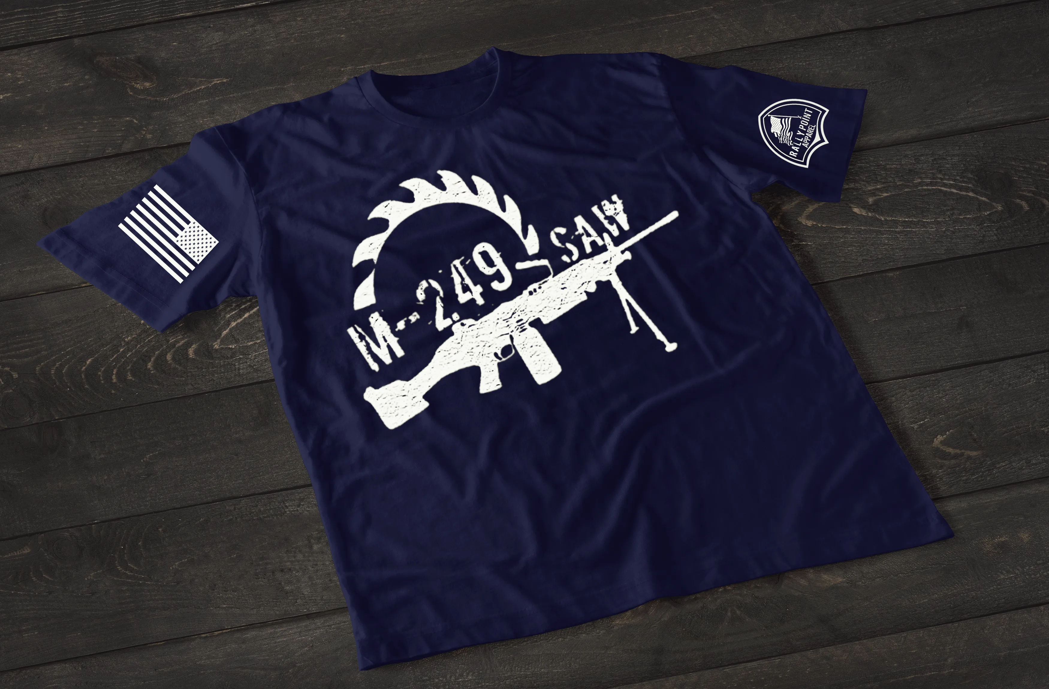 M-249 Saw Pro-Gun Patriotic Shirt