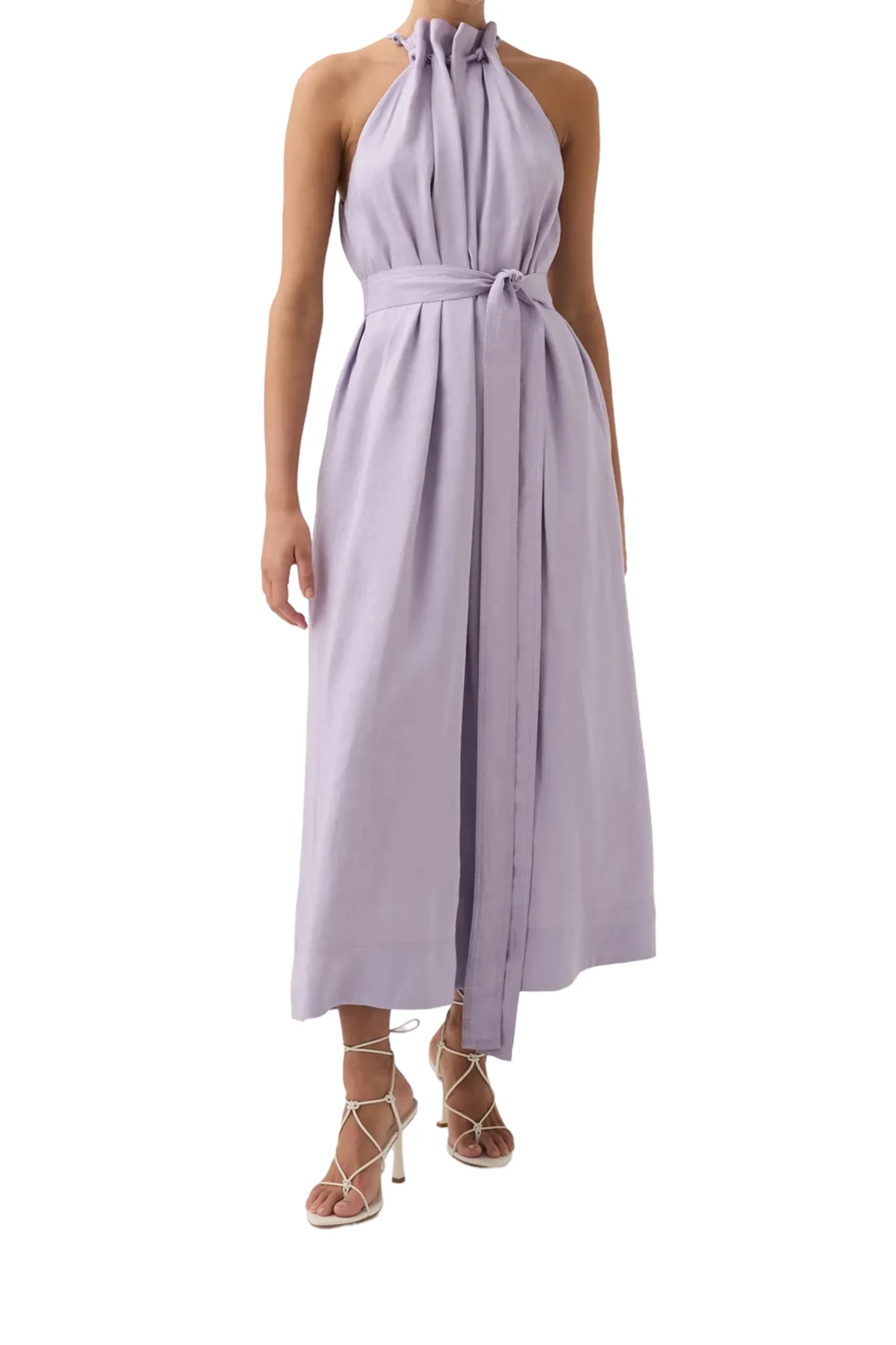 Mariel Trapeze Midi Dress - Lilac
