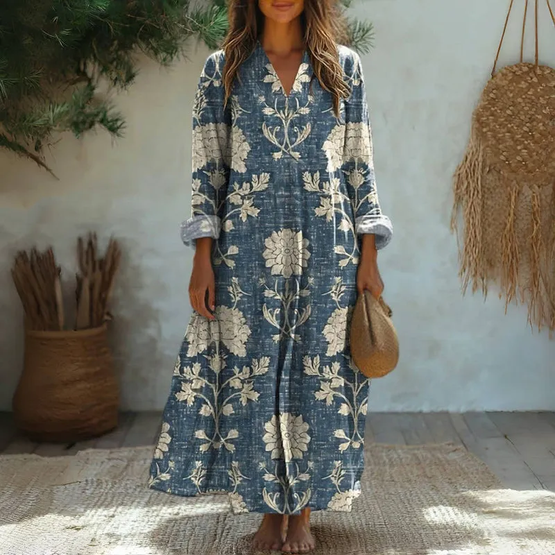 Marjan - Dress with Vintage-Style Floral Print