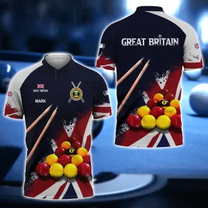 Mark Jellyman Yellow And Red Billiard Ball Union Jack 3D Shirt - QB95