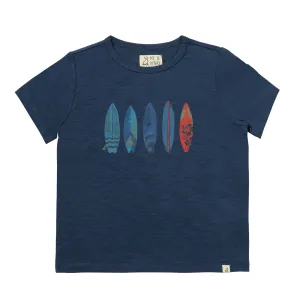 Me & Henry “Falmouth” Surfboard Graphic Cotton Tee Shirt: Size 2/3 to 9/10 Years