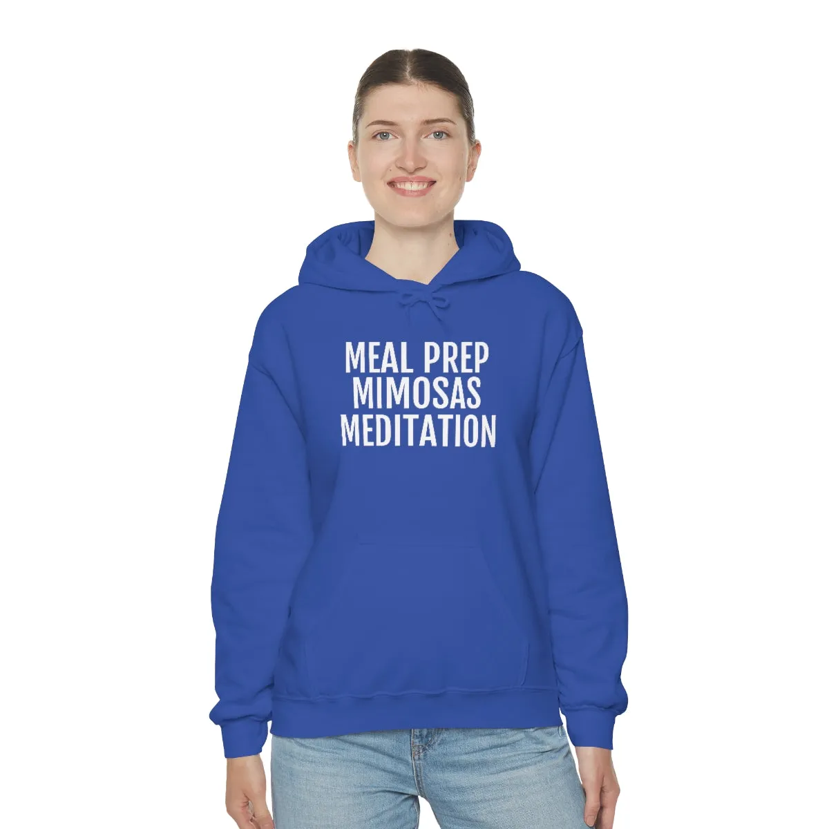 Meal Prep, Mimosas, Meditation - Unisex Heavy Blend™ Hooded Sweatshirt