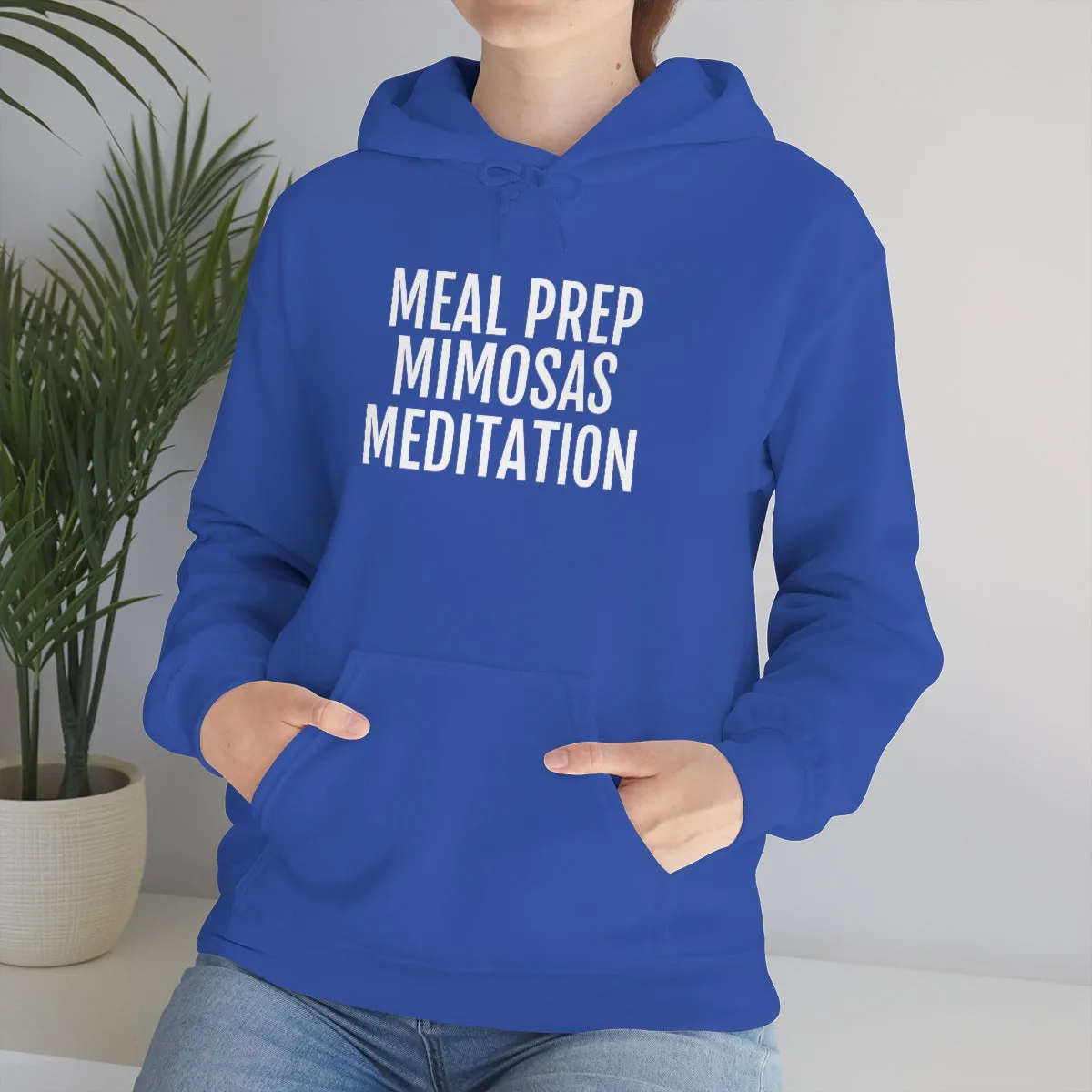 Meal Prep, Mimosas, Meditation - Unisex Heavy Blend™ Hooded Sweatshirt