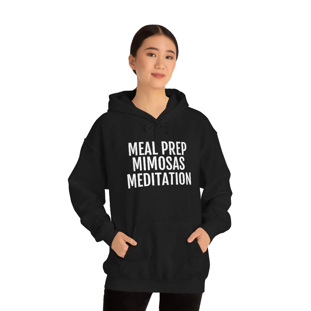 Meal Prep, Mimosas, Meditation - Unisex Heavy Blend™ Hooded Sweatshirt