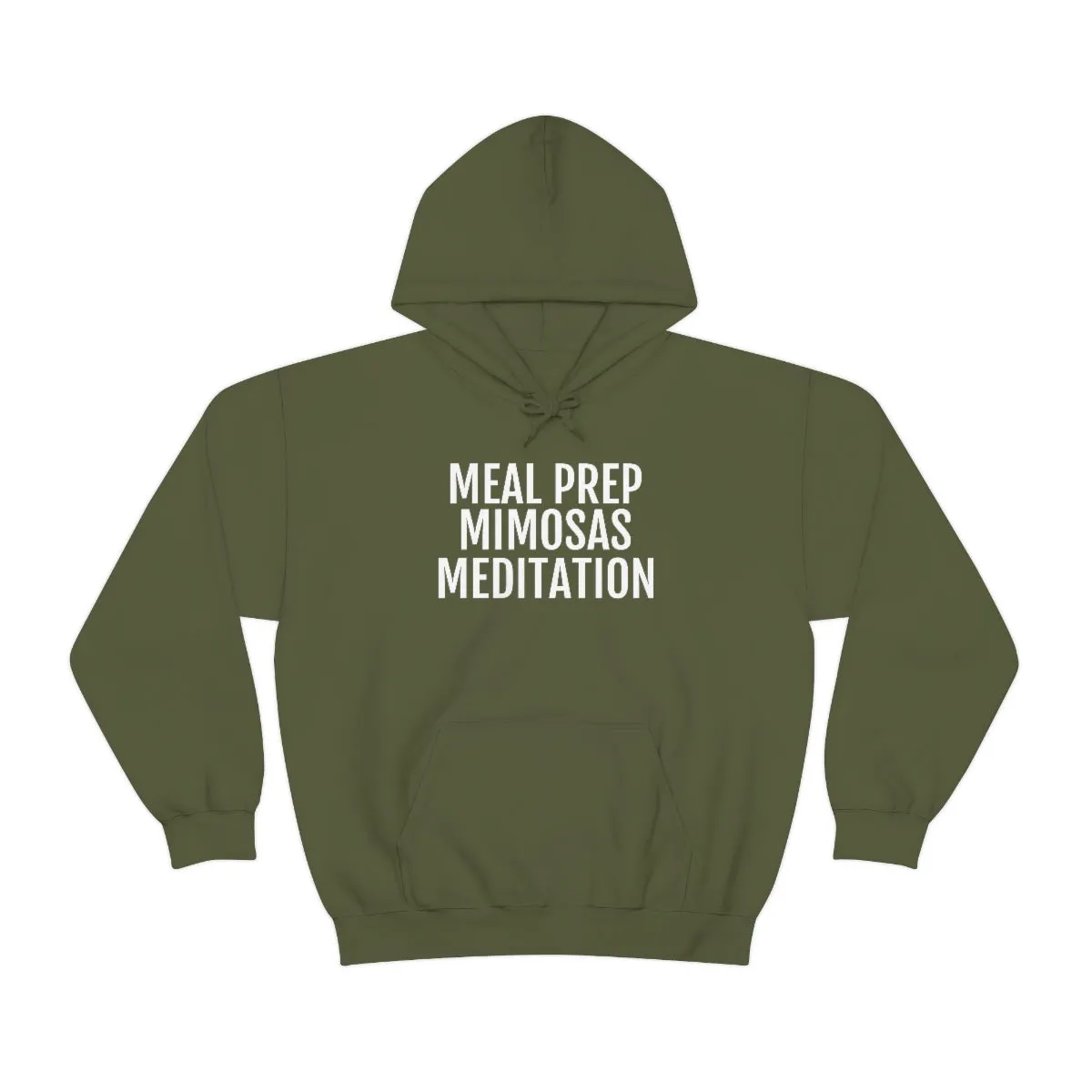 Meal Prep, Mimosas, Meditation - Unisex Heavy Blend™ Hooded Sweatshirt