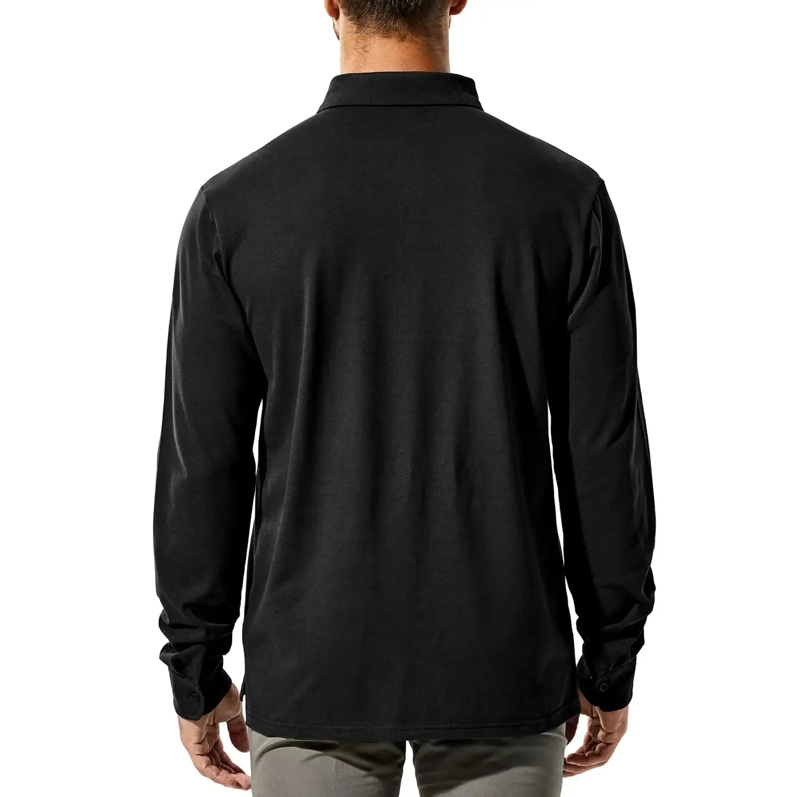 Men's Golf Polo Shirts Regular-fit Collared Cotton Shirt