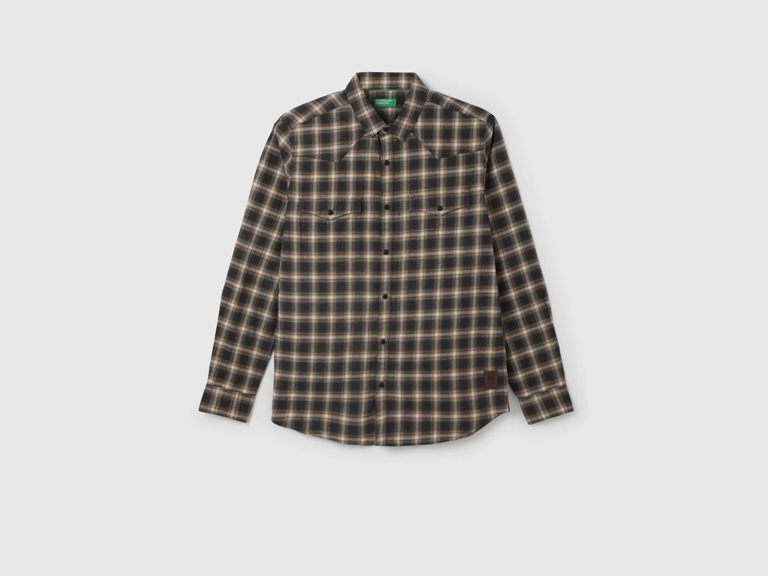 Men's Regular Fit Spread Collar Checked Shirts