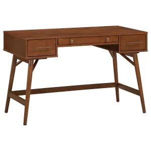 Mid-Century Modern 3-Drawer Writing Desk in Walnut
