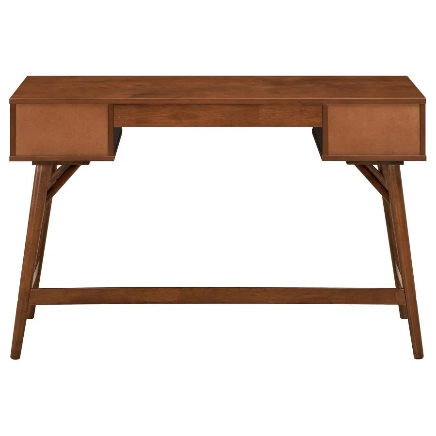 Mid-Century Modern 3-Drawer Writing Desk in Walnut