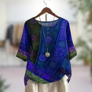 Midnight Dreams - Bohemian Patchwork Top
