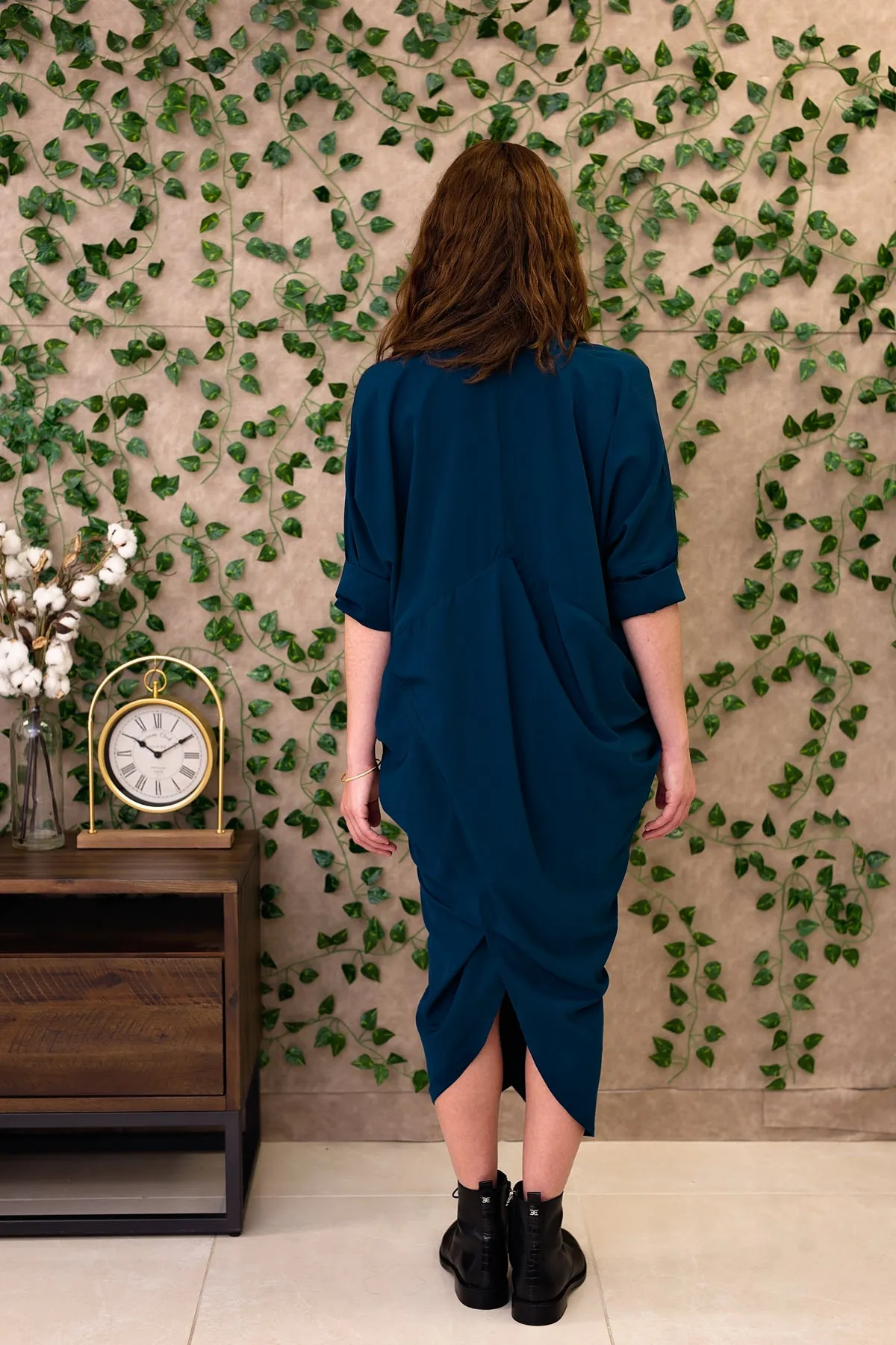 Miki Dress - Dark Teal Crepe