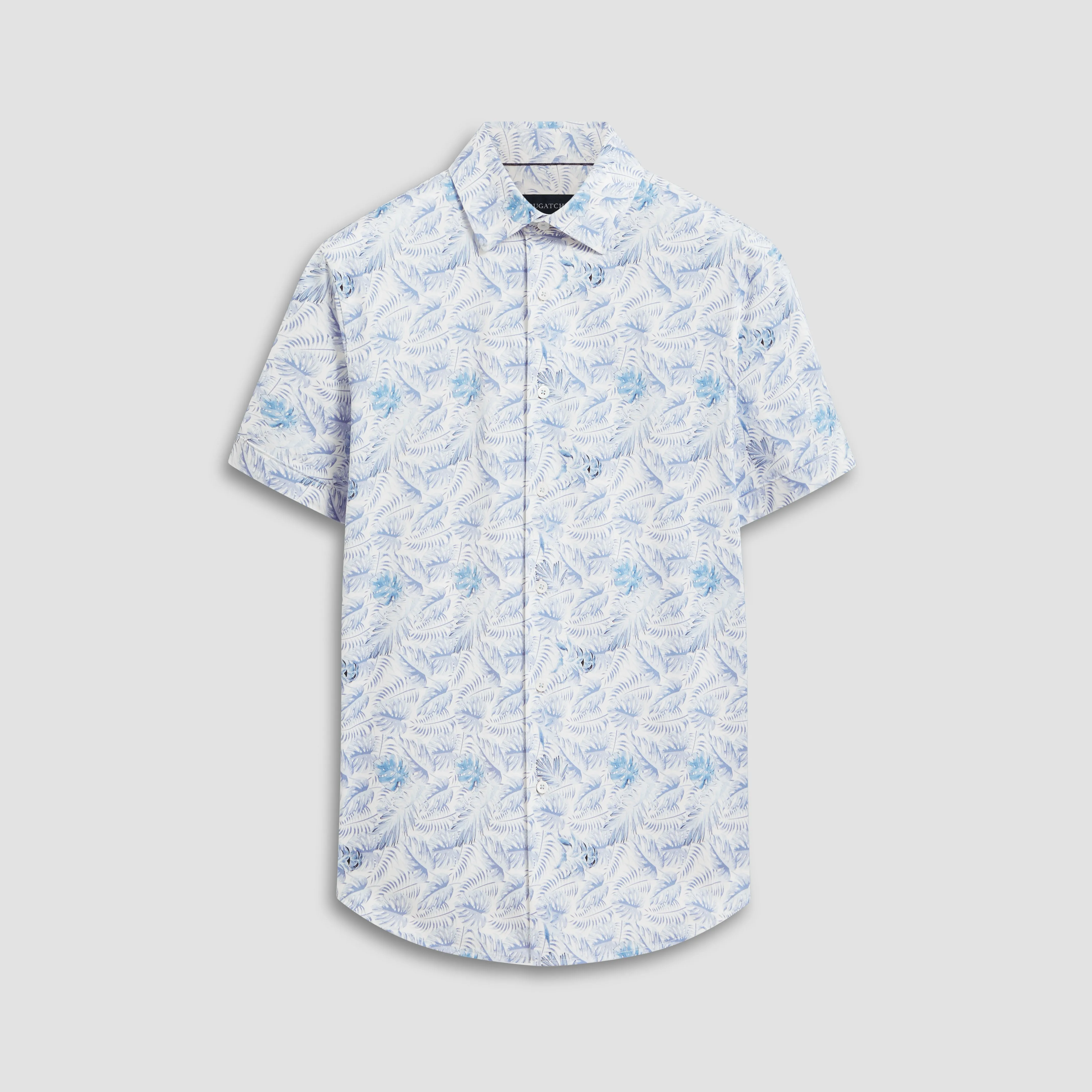 Miles Leaf Print OoohCotton Short Sleeve Shirt