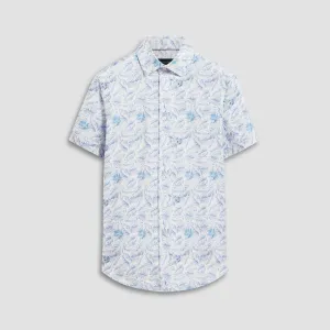 Miles Leaf Print OoohCotton Short Sleeve Shirt