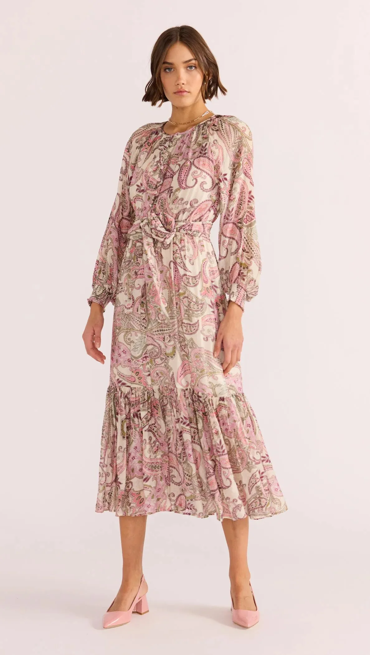 MINKPINK | Cadence Blouson Midi Dress