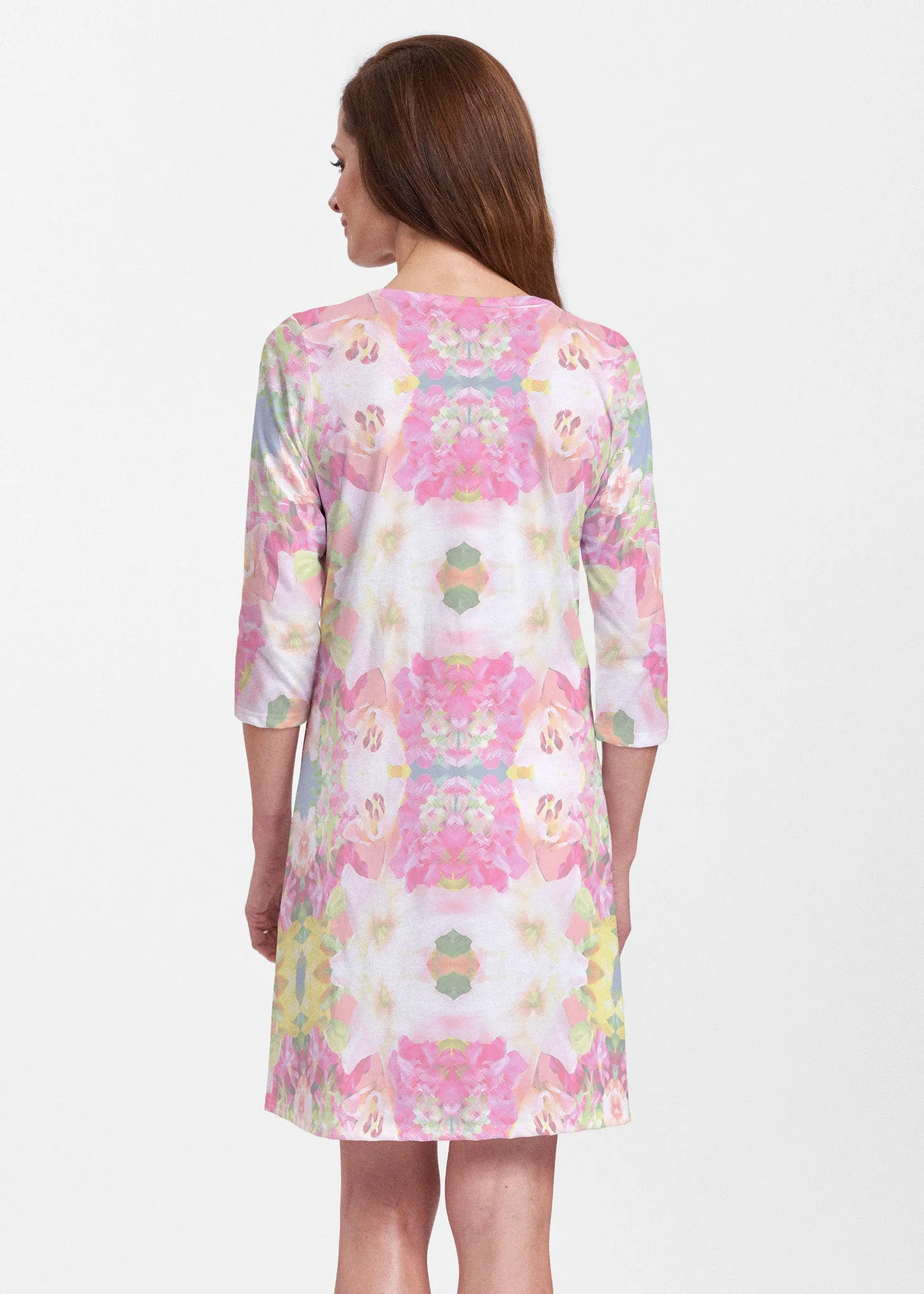 Mirage Pink (13140) ~ Classic V-neck Swing Dress