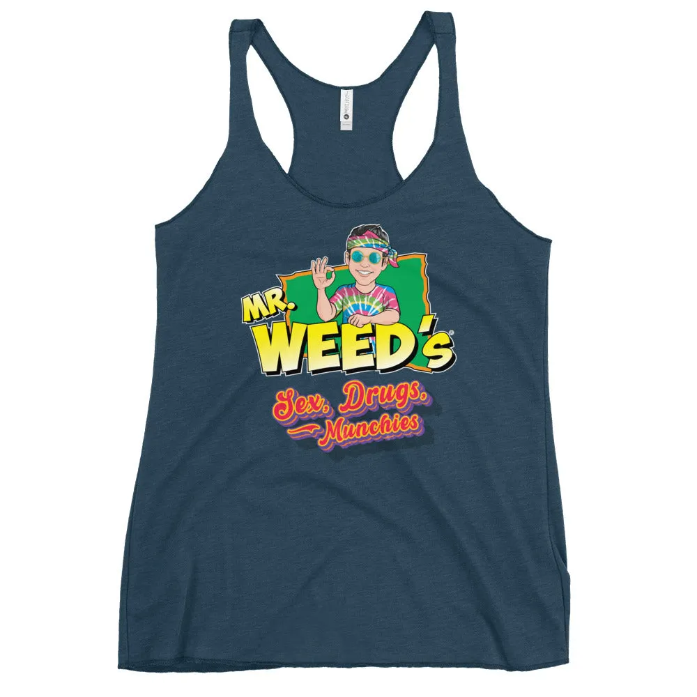 Mr. Weed's: Sex, Drugs, & Munchies (Racerback Tank)