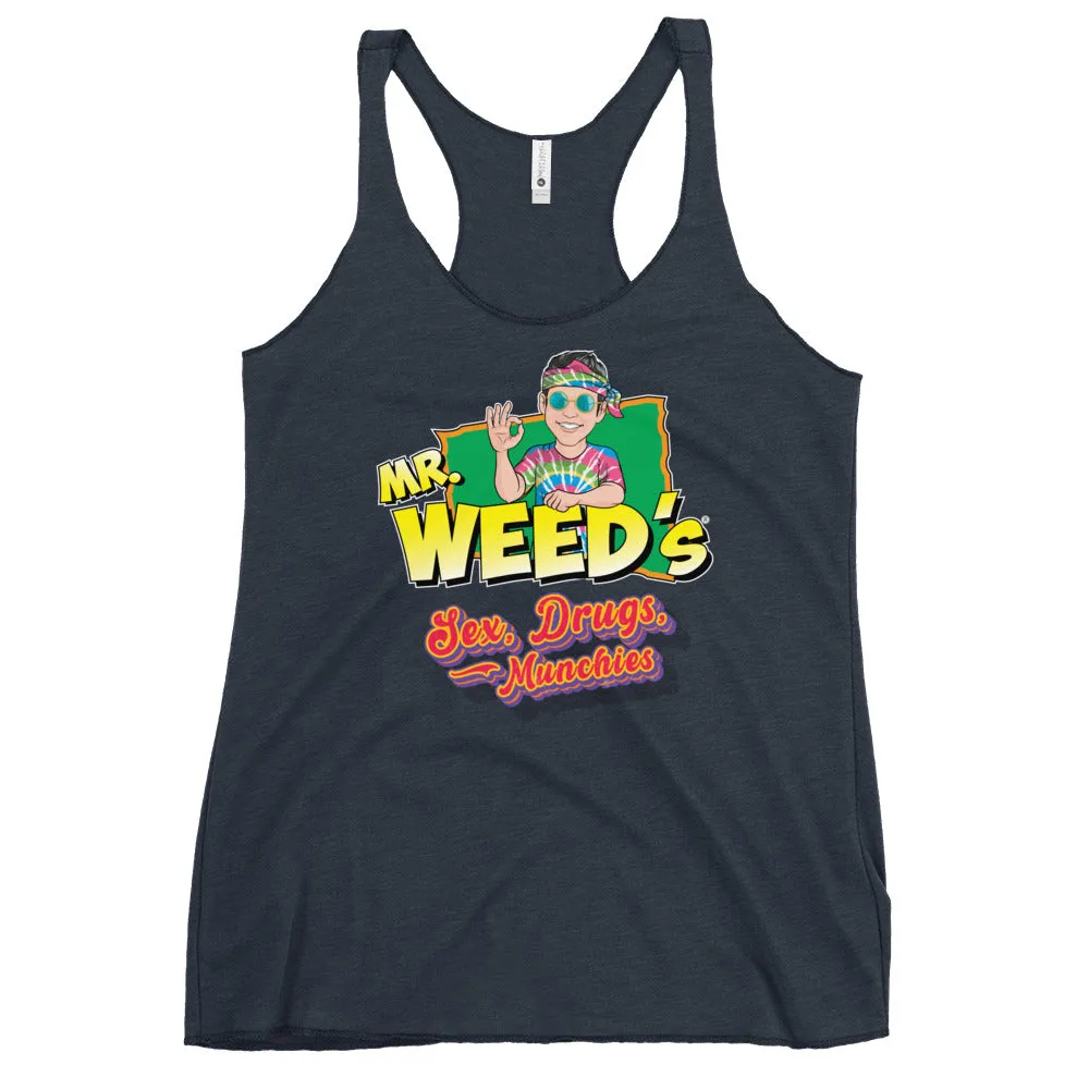 Mr. Weed's: Sex, Drugs, & Munchies (Racerback Tank)