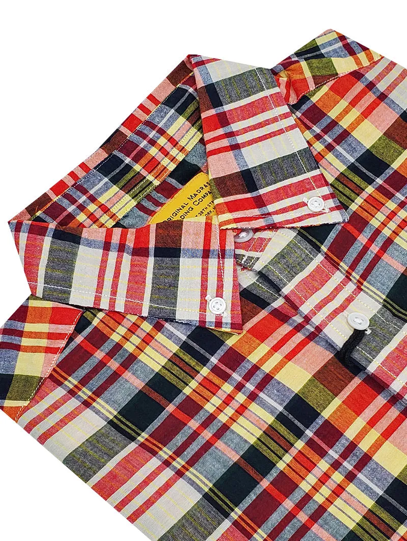 N°6 Classic Button Down Collar Short Sleeve Shirt Red