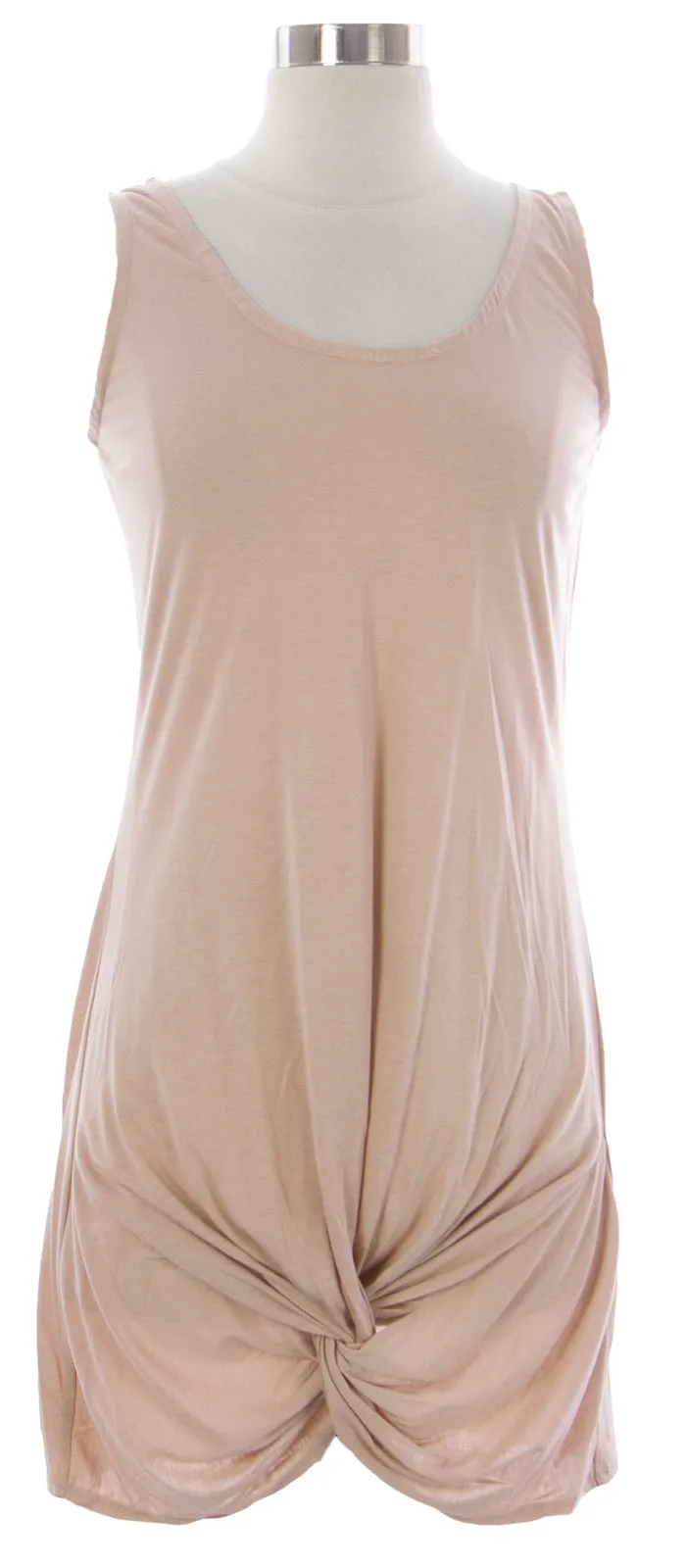 NAILA Women's Light Brown Twisted Koral Dress Dre3LBR $110 NEW