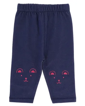 Navy Animal Applique Leggings