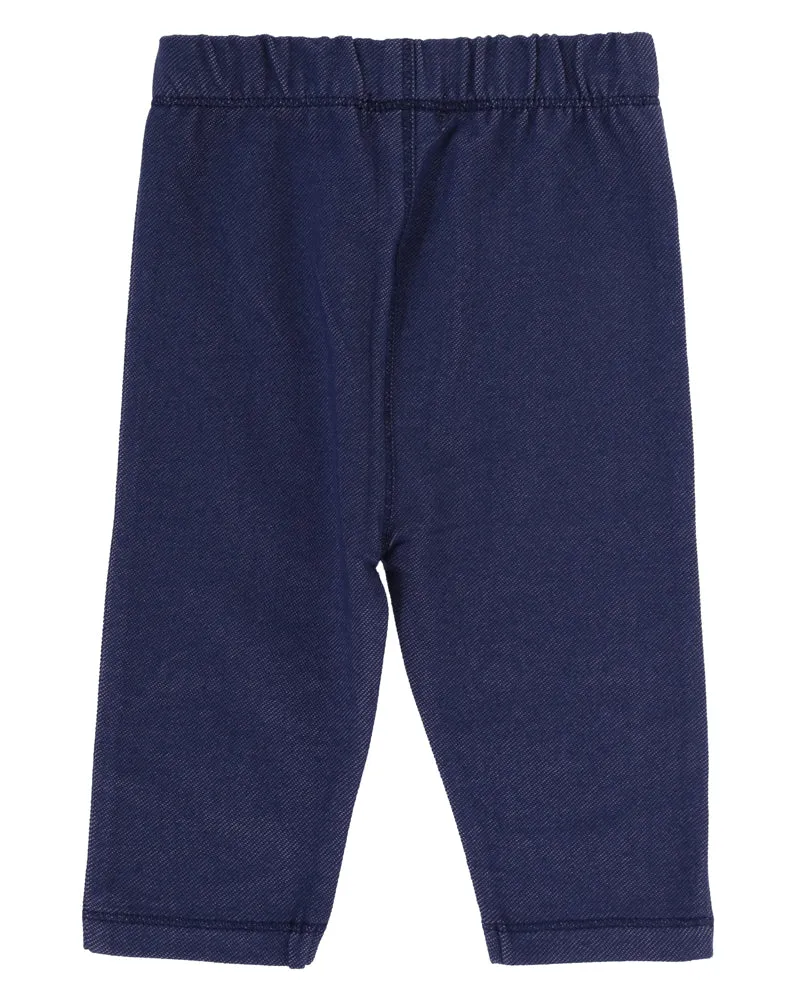 Navy Animal Applique Leggings