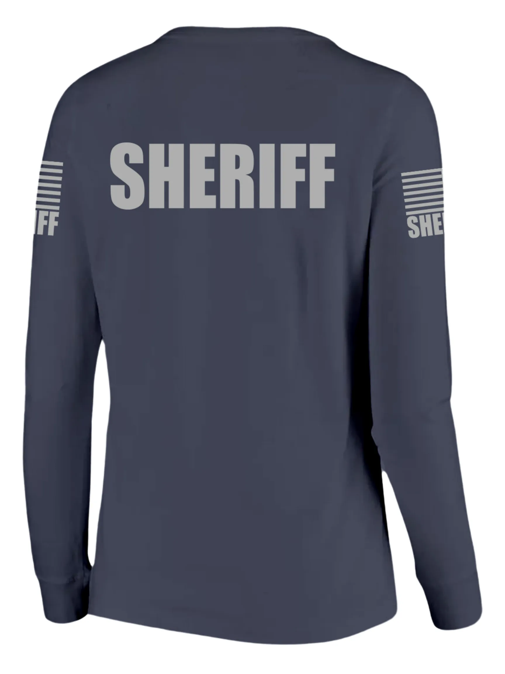 Navy Blue Sheriff Women's Shirt - Long Sleeve (Gray)
