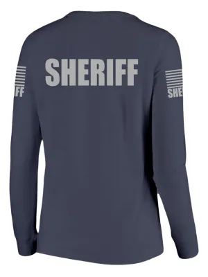 Navy Blue Sheriff Women's Shirt - Long Sleeve (Gray)