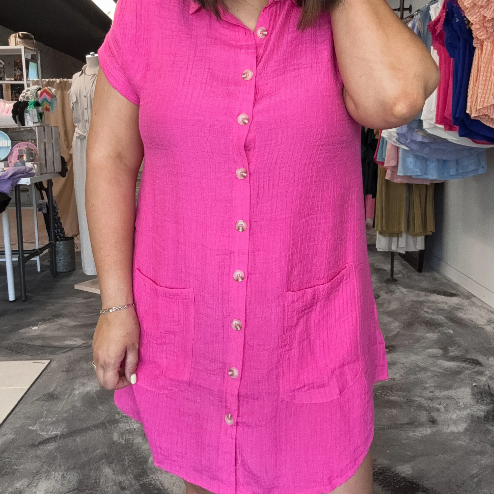 New Chapter Pink Tunic Dress