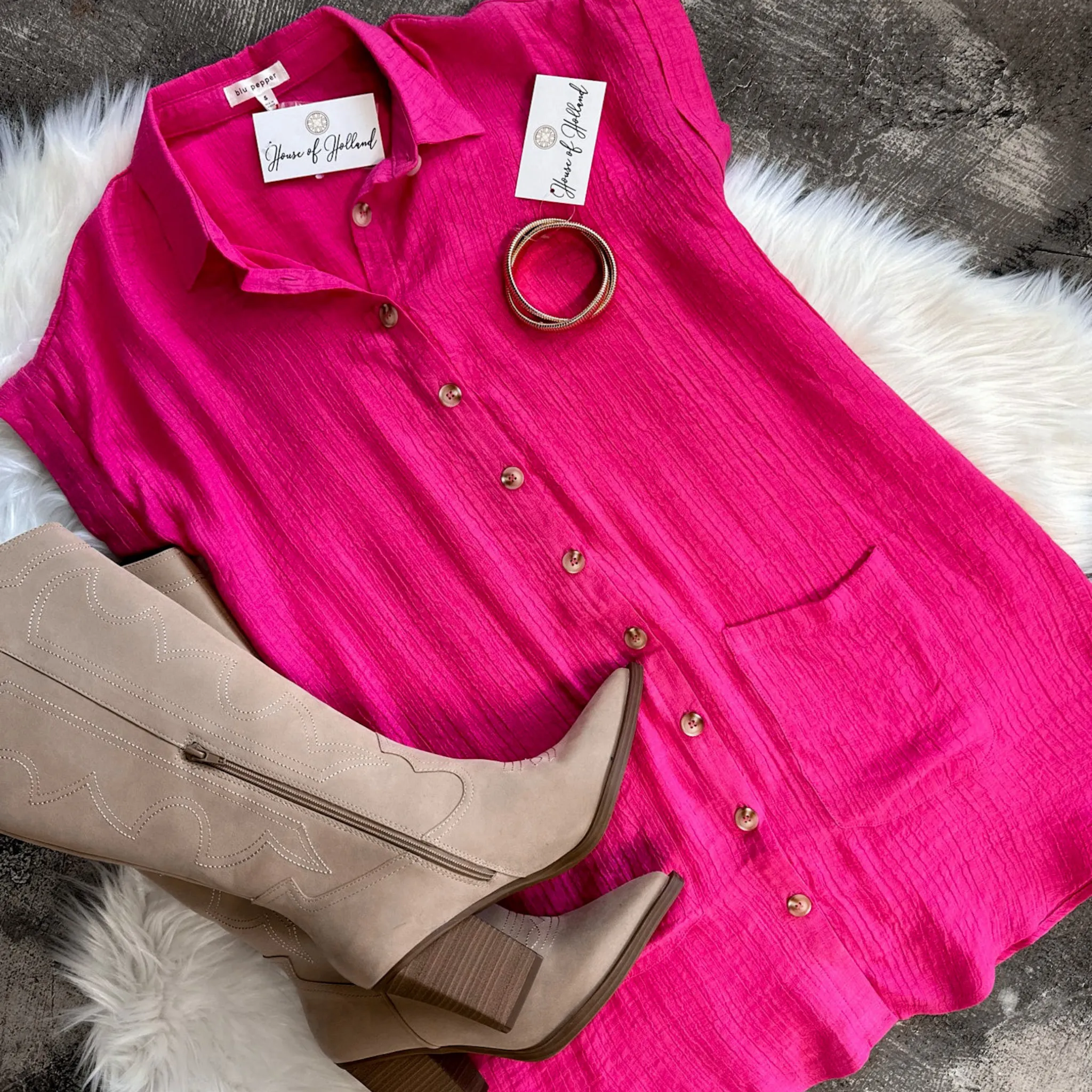 New Chapter Pink Tunic Dress
