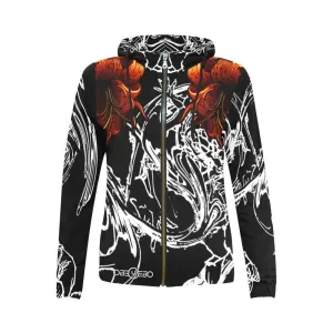Night Lily Chasing the Dragon Women's Full Zip Hoodie