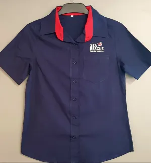 NSRI Crew Uniform Formal Short-Sleeve Shirt  Navy Blue - Ladies