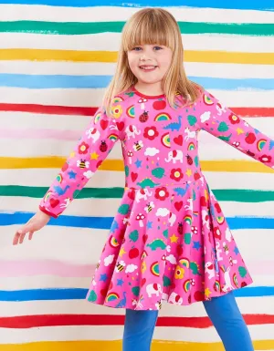 Organic Magical Mix-Up Print Skater Dress