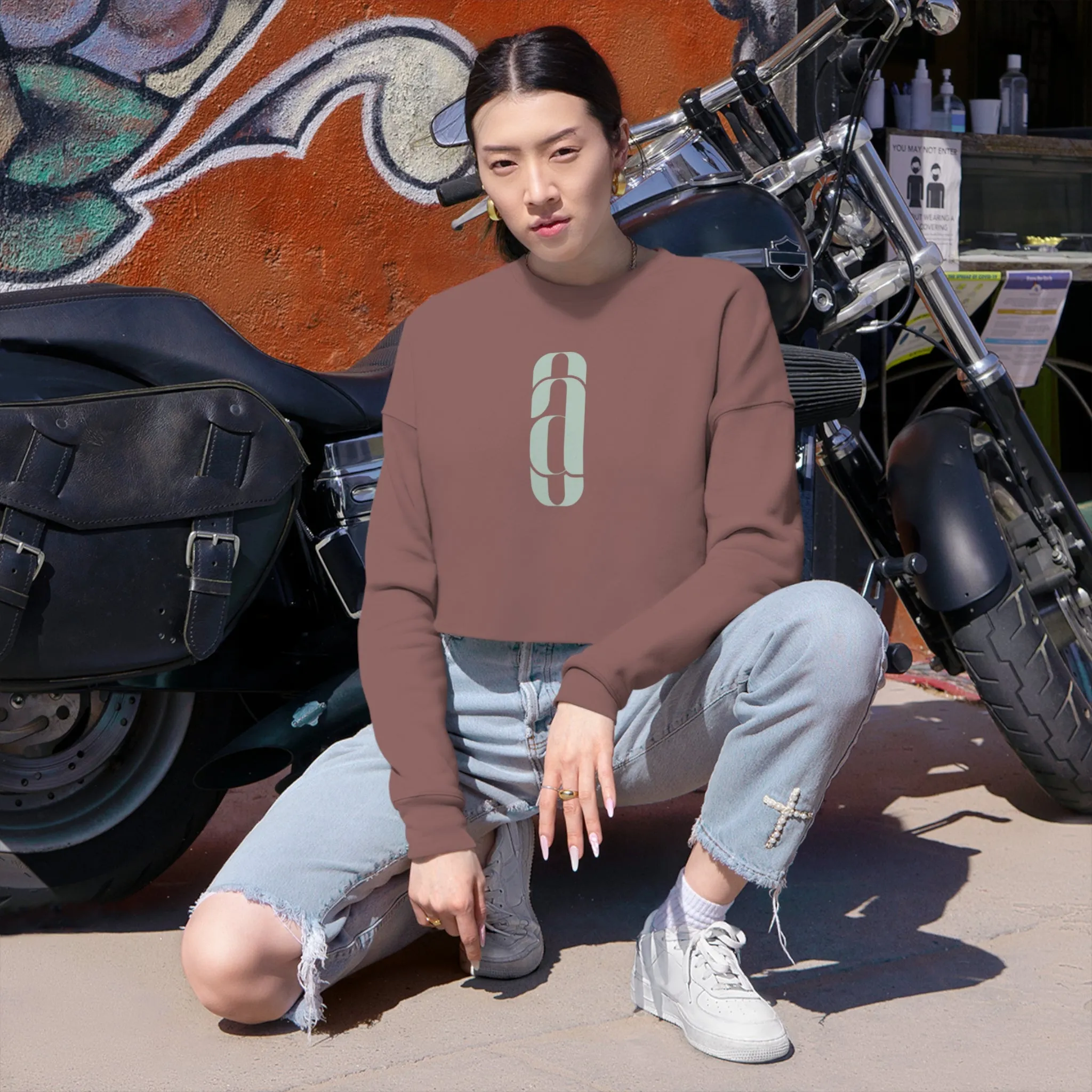 Owllux Apparel Logo Cropped Sweatshirt