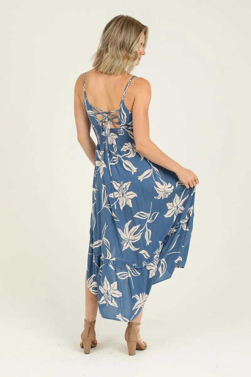 Painted Petal Midi Dress