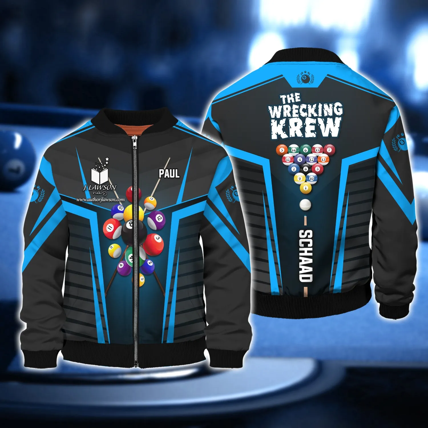 PAUL SCHAAD, The Wrecking Krew Team In Blue Billard Balls 3D Shirt - QB95