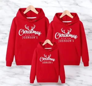 Personalised Christmas Family Matching Hoodies