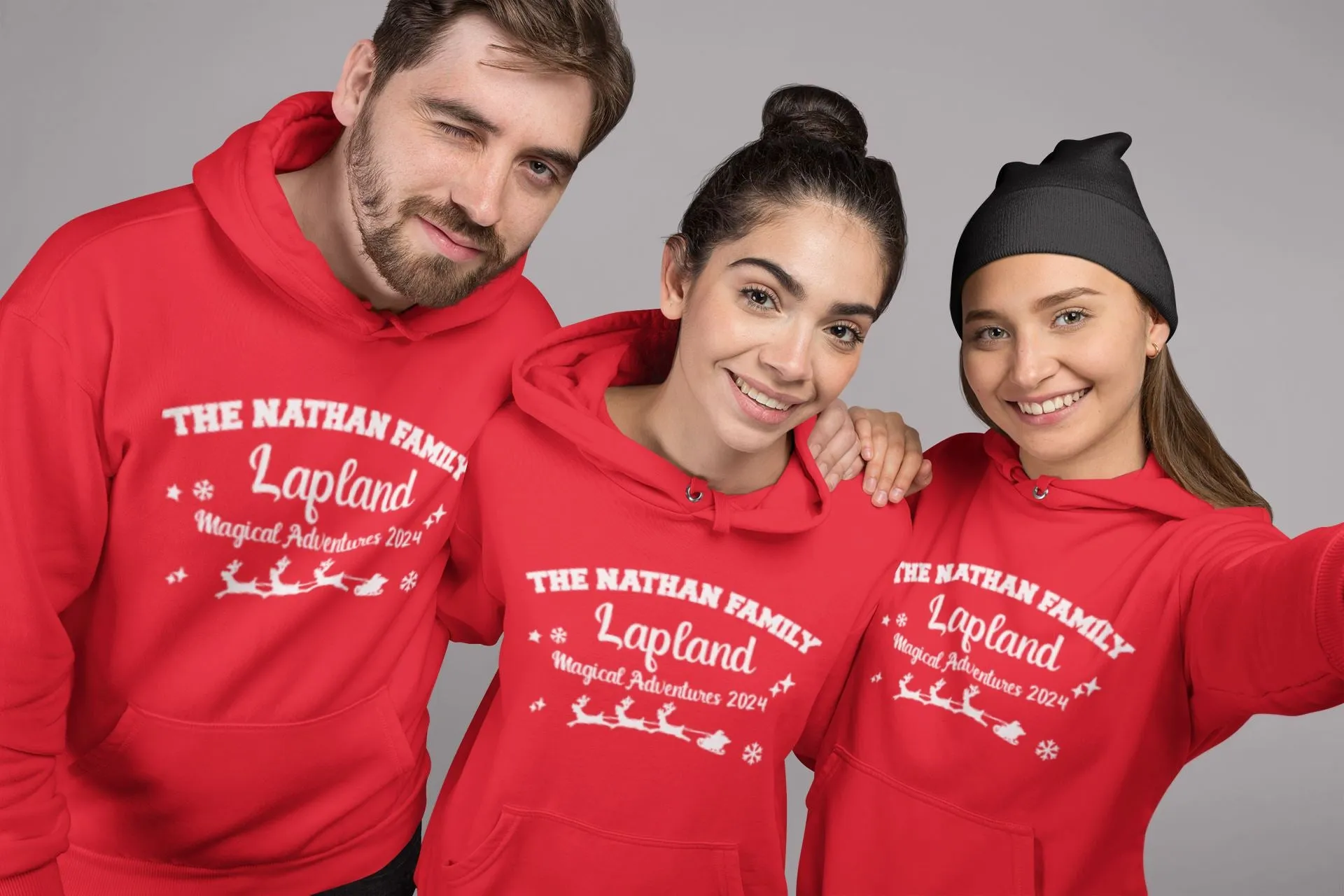 Personalised Lapland Adventure Navy Hoodies