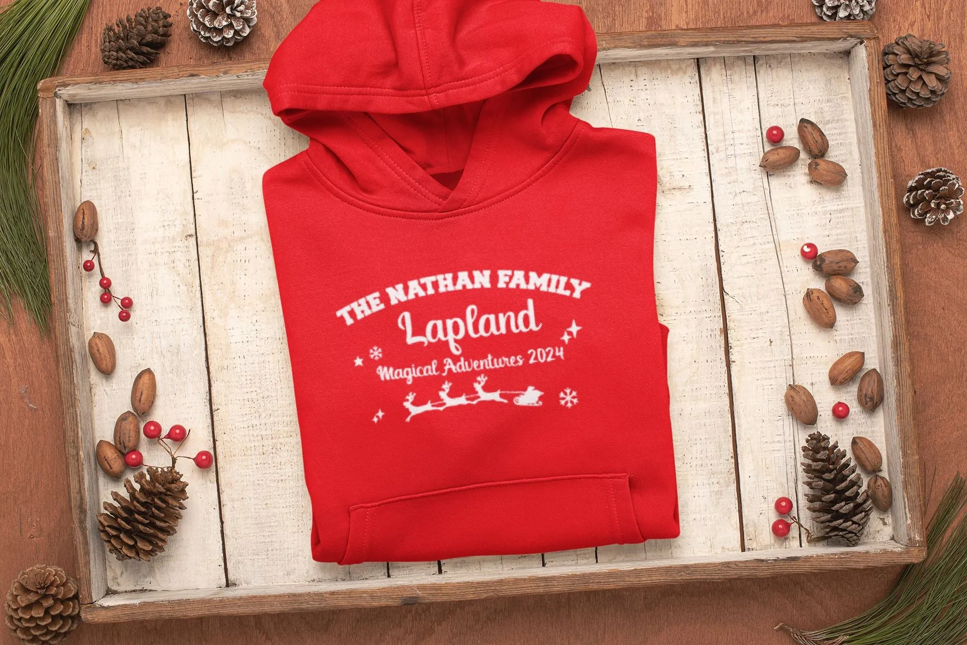 Personalised Lapland Adventure Navy Hoodies