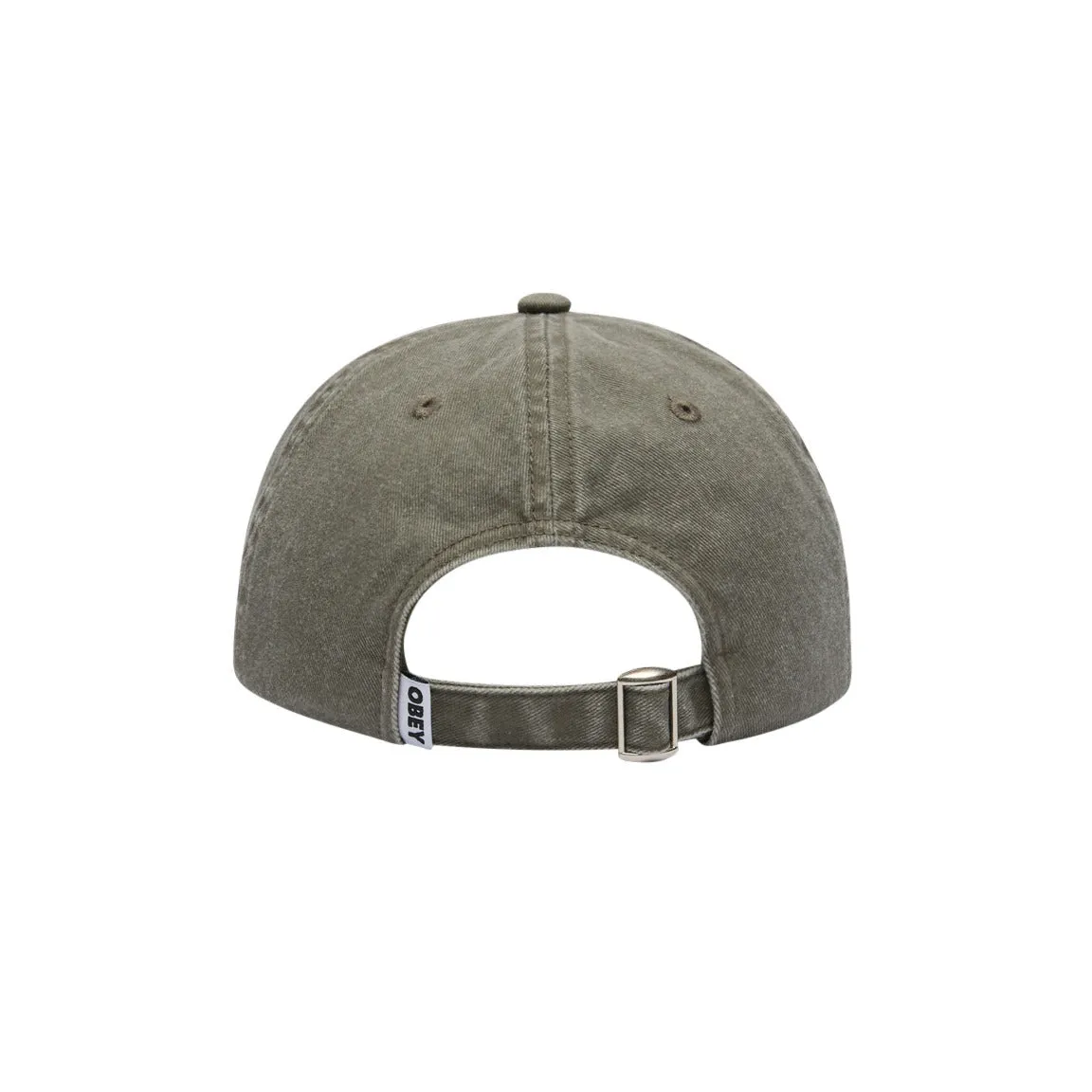 Pigment bold 6 panel strapback Pigment olive