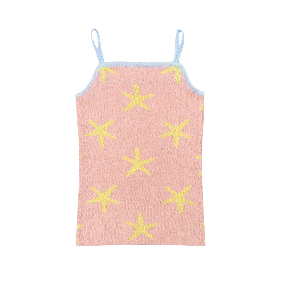 Pima Cotton Knit Top Starfish, Pink