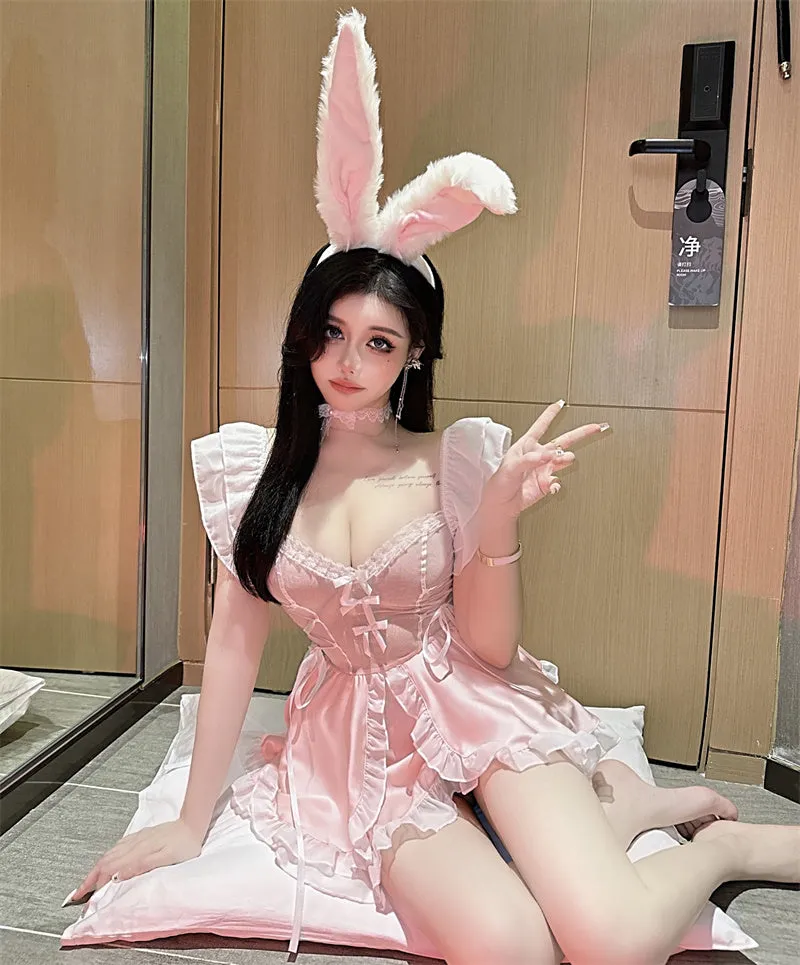 PINK CUTE  COSPLAY BUNNY GIRL DRESS KF90017
