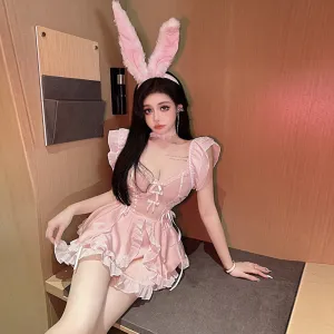 PINK CUTE  COSPLAY BUNNY GIRL DRESS KF90017