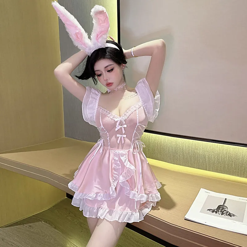 PINK CUTE  COSPLAY BUNNY GIRL DRESS KF90017