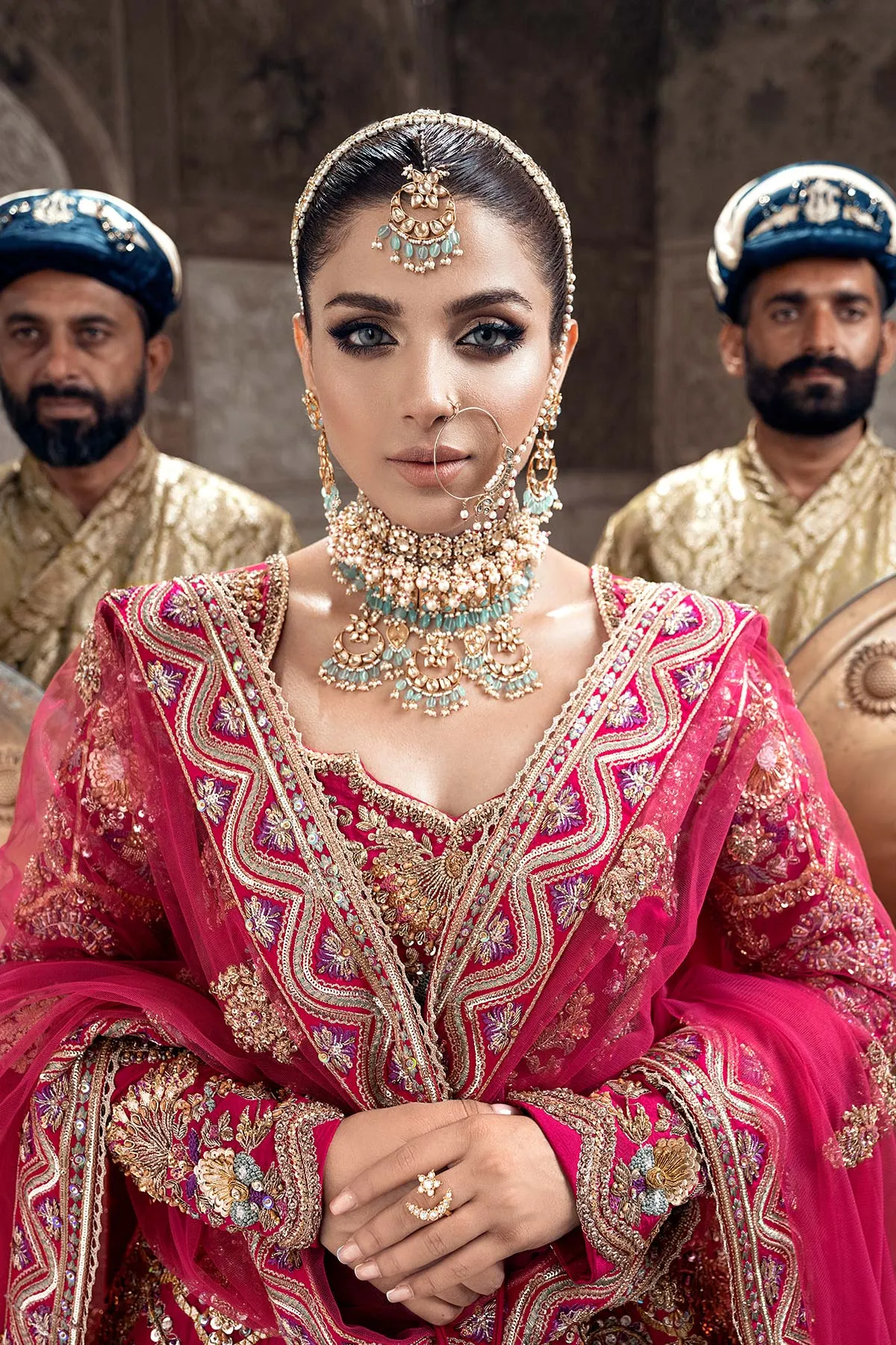 Pink Lehenga Bridal Pishwas for Pakistani Bridal Wear