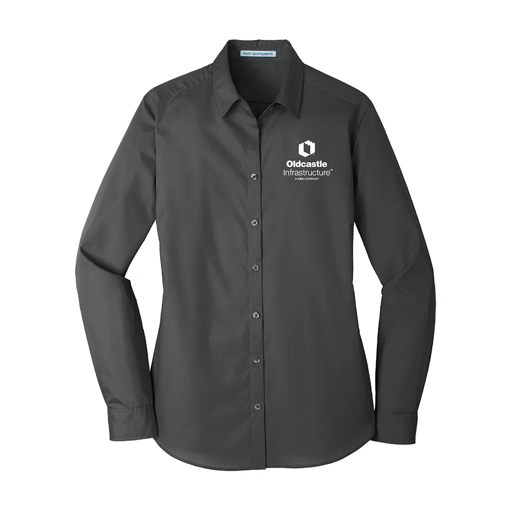Port Authority® Ladies Long Sleeve Carefree Poplin Shirt