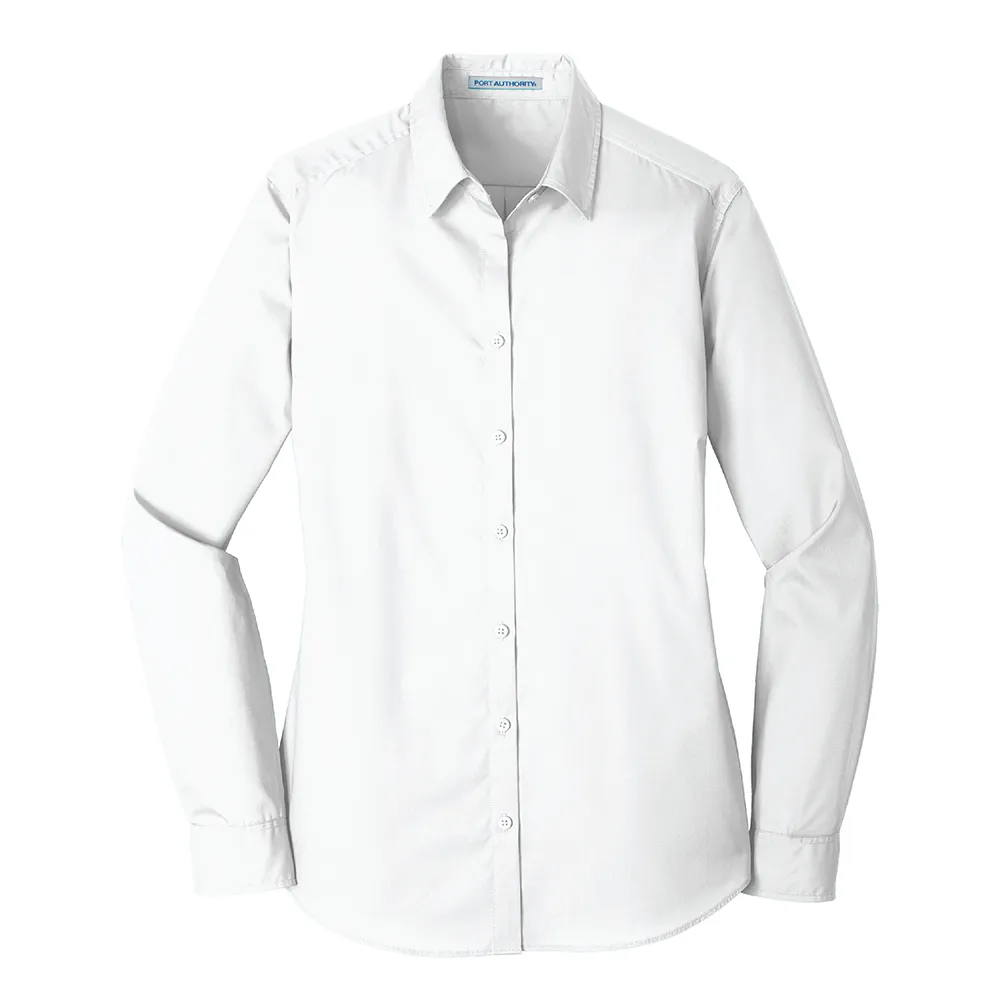 Port Authority® Ladies Long Sleeve Carefree Poplin Shirt